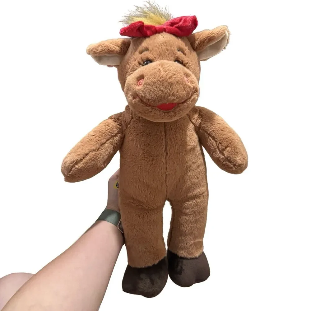 Build A Bear Holly Moose Plush Stuffed Moose Bow Red Lips